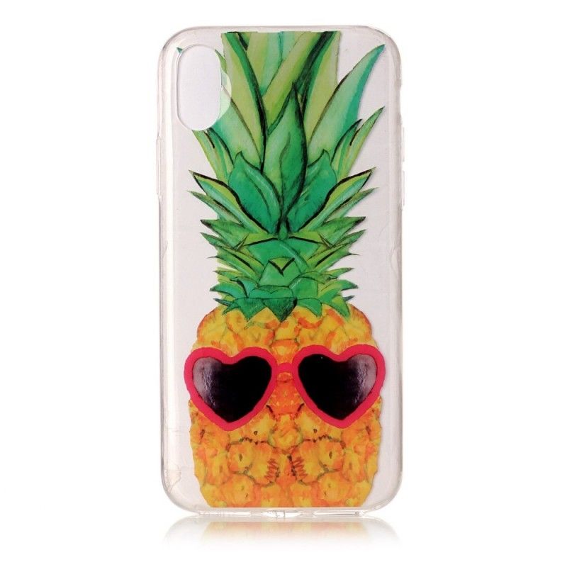 Hoesje voor iPhone X Transparante Incognito Ananas