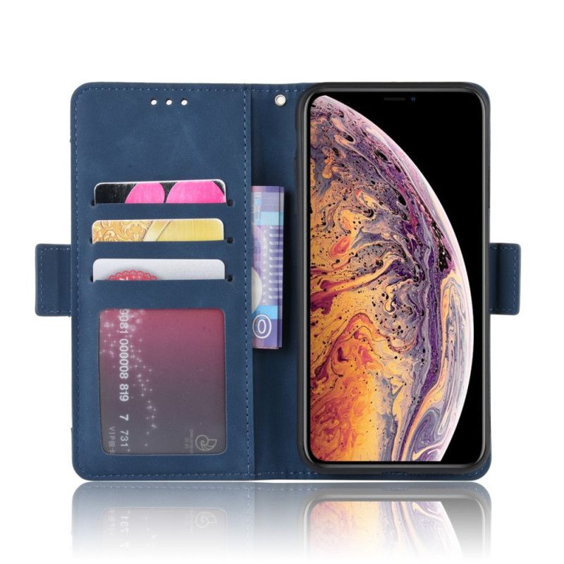 Leren Hoesje iPhone X Rood Zwart Eersteklas Multikaart
