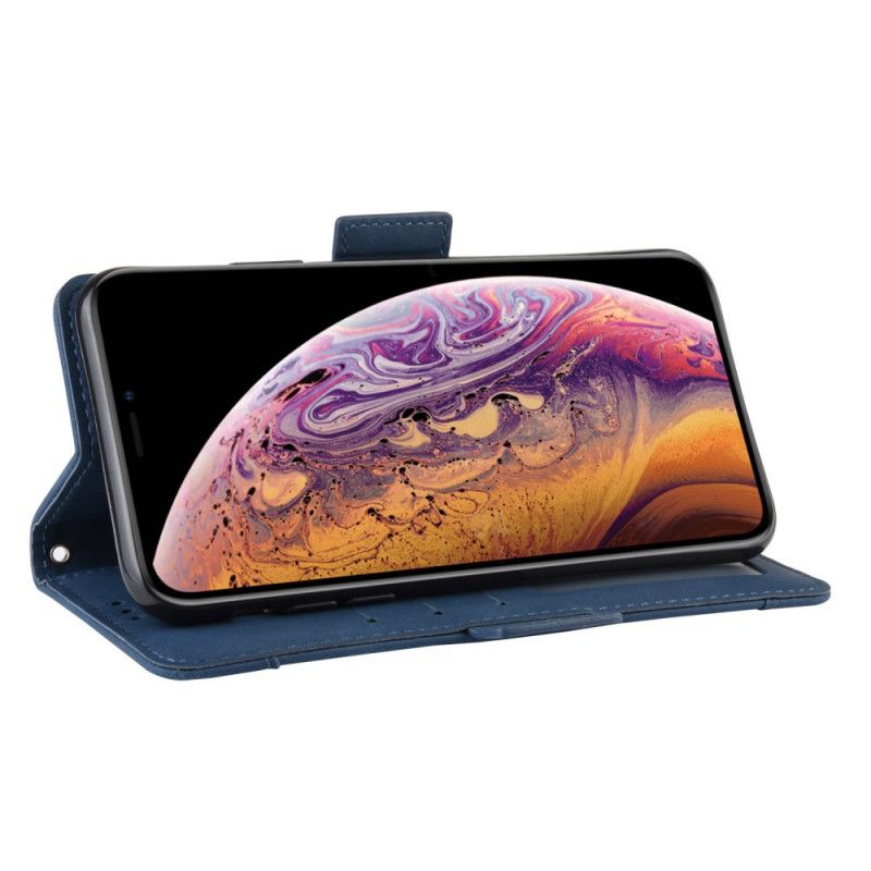 Leren Hoesje iPhone X Rood Zwart Eersteklas Multikaart