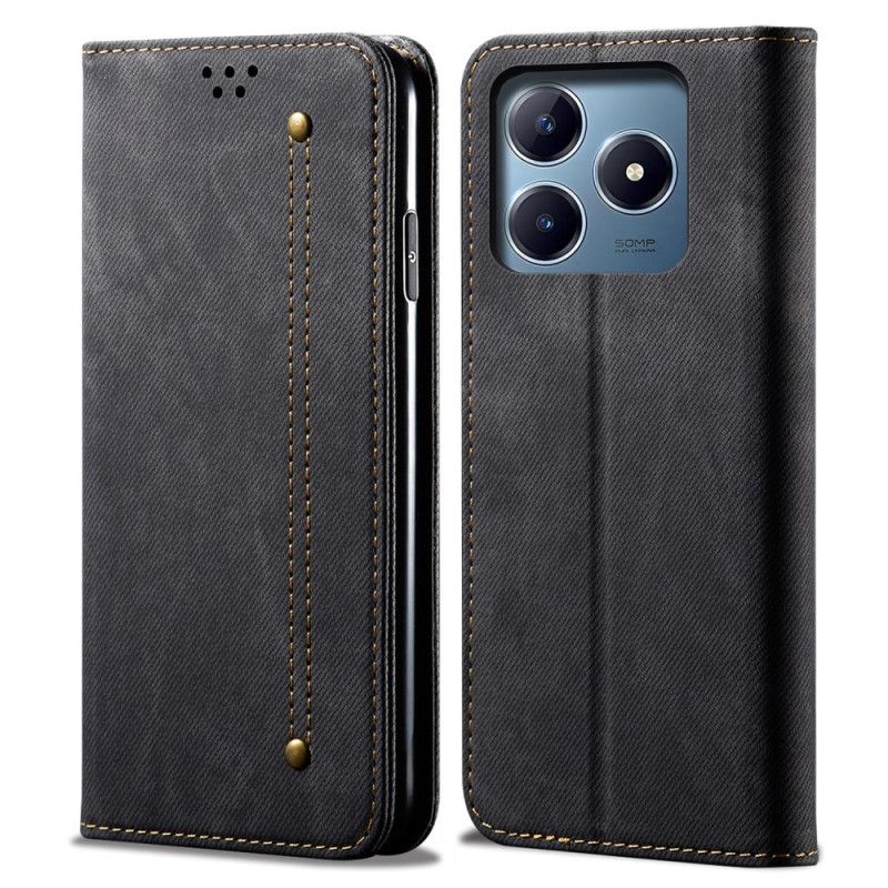 Folio-hoesje Realme C63 Denimstof