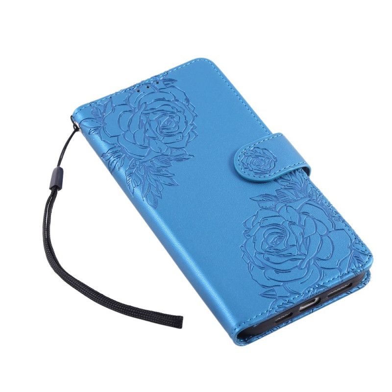 Leren Hoesje Realme C63 Bloemenkant Bescherming Hoesje