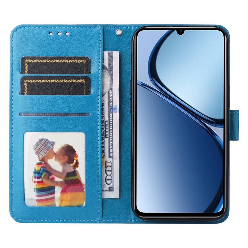 Leren Hoesje Realme C63 Zonnebloempatroon Bescherming Hoesje