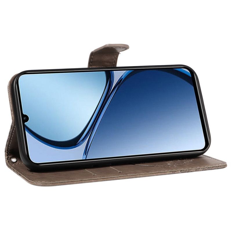 Leren Hoesje Voor Realme C63 Grafische Vlinder