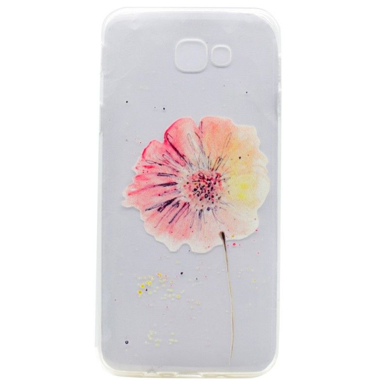 Case Hoesje Samsung Galaxy A5 2017 Telefoonhoesje Transparante Aquarel Klaproos