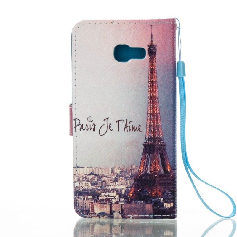 Flip Case Leren Samsung Galaxy A5 2017 Parijs Ik Hou Van Je
