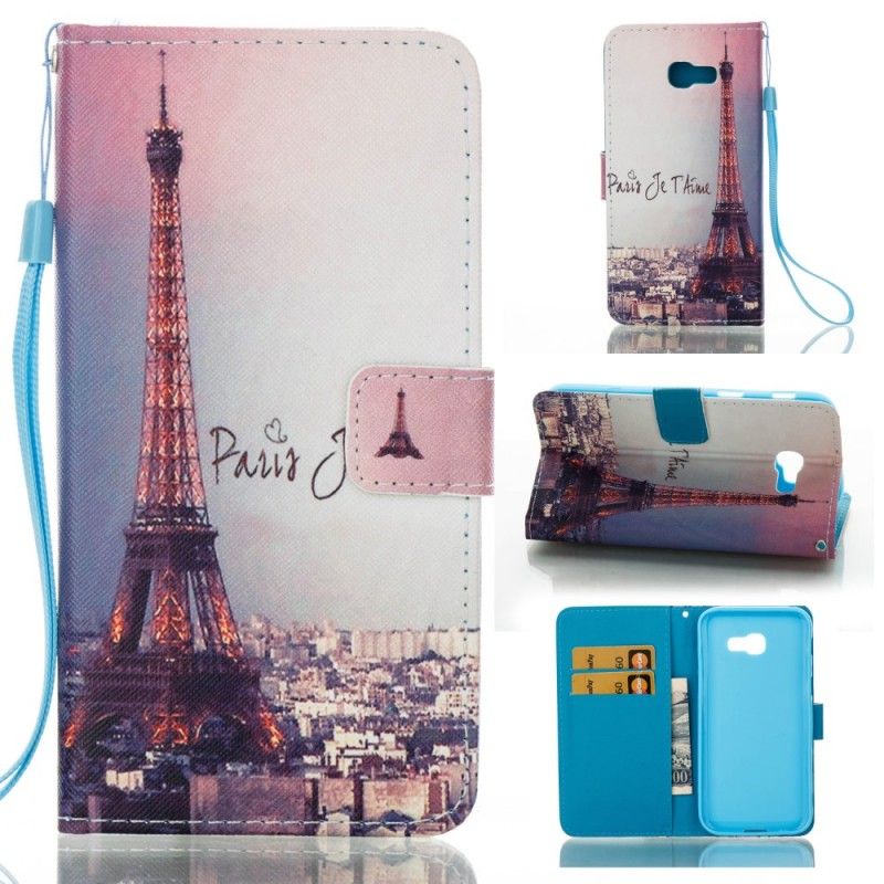 Flip Case Leren Samsung Galaxy A5 2017 Parijs Ik Hou Van Je