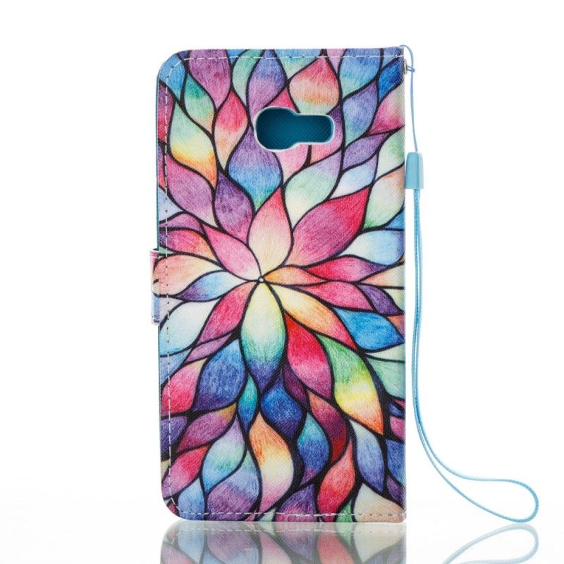 Leren Hoesje Samsung Galaxy A5 2017 Lichtblauw Optische Kleur