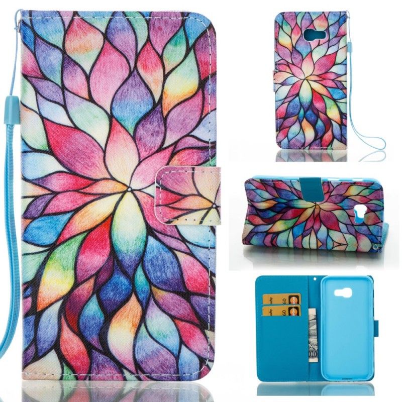 Leren Hoesje Samsung Galaxy A5 2017 Lichtblauw Optische Kleur