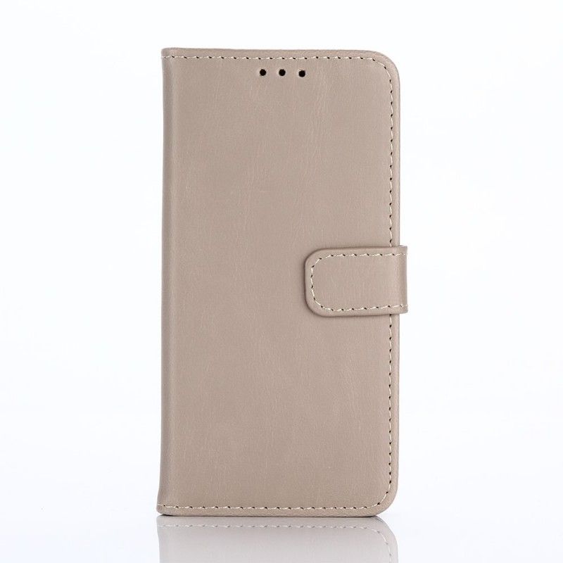 Leren Hoesje voor Samsung Galaxy A5 2017 Grijs Zwart Retro Kunstleer