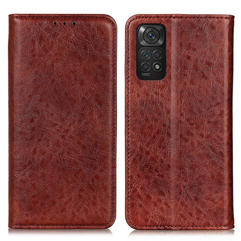 Bescherming Hoesje voor Xiaomi Redmi Note 11 / 11S Folio-hoesje Leer Textuur