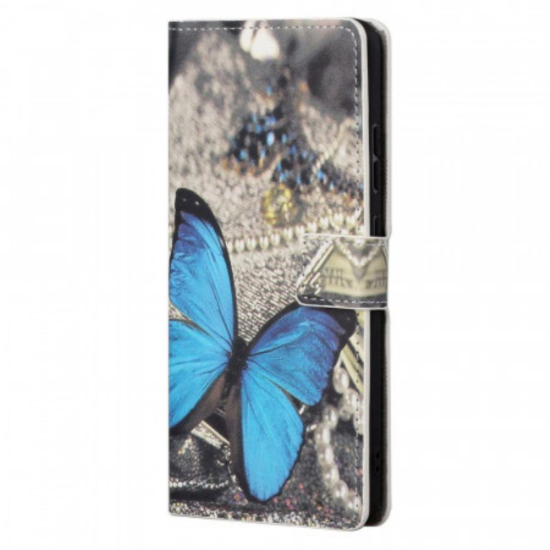 Folio-hoesje voor Xiaomi Redmi Note 11 / 11S Blauwe Vlinder