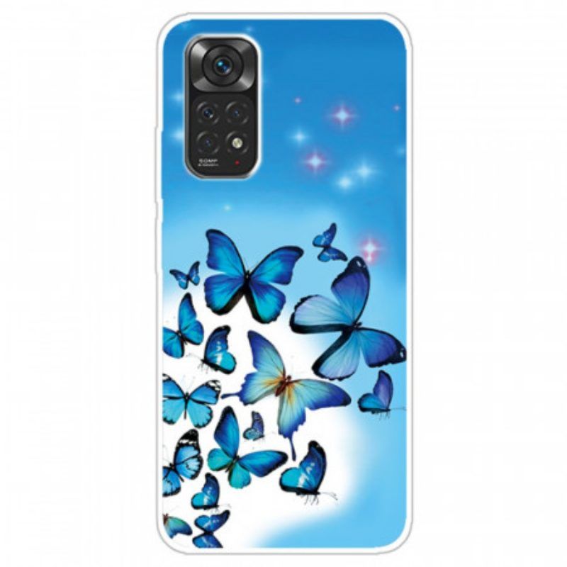 Hoesje voor Xiaomi Redmi Note 11 / 11S Blauwe Vlinders