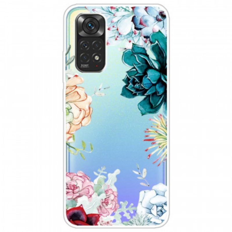 Hoesje voor Xiaomi Redmi Note 11 / 11S Naadloze Aquarel Bloemen