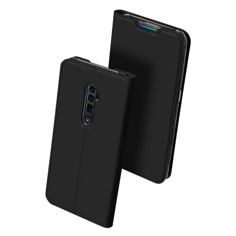 Folio-hoesje voor Oppo Reno 10x Zoom Donkerblauw Pro Dux Ducis Huid