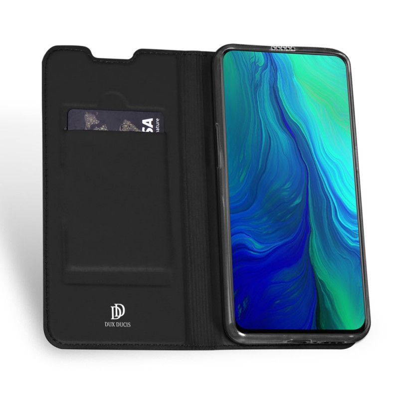 Folio-hoesje voor Oppo Reno 10x Zoom Donkerblauw Pro Dux Ducis Huid