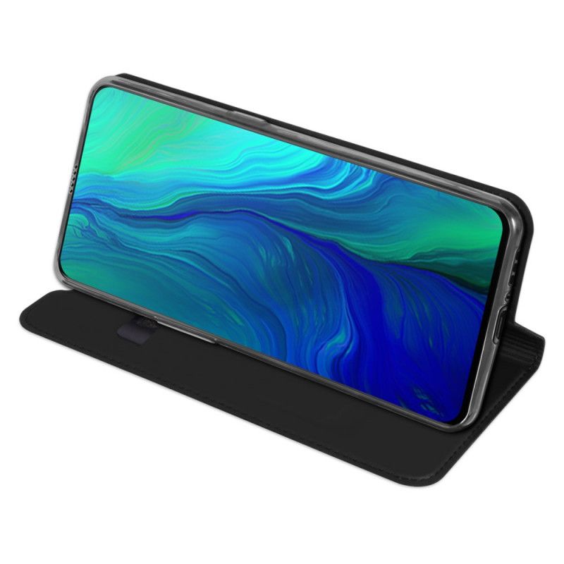 Folio-hoesje voor Oppo Reno 10x Zoom Donkerblauw Pro Dux Ducis Huid