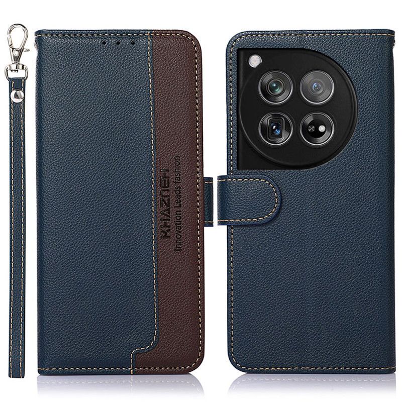 Folio-hoesje Oneplus 12 5g Telefoonhoesje Tweekleurige Khazneh