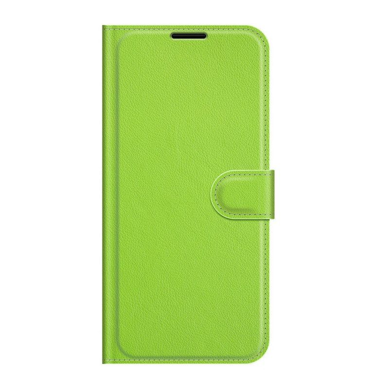 Folio-hoesje voor Samsung Galaxy S22 Plus 5G Klassiek Litchi-leereffect