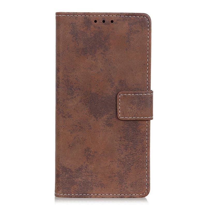 Folio-hoesje voor Samsung Galaxy S22 Plus 5G Vintage Leereffect