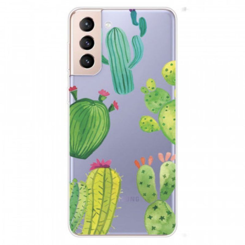 Hoesje voor Samsung Galaxy S22 Plus 5G Aquarel Cactussen
