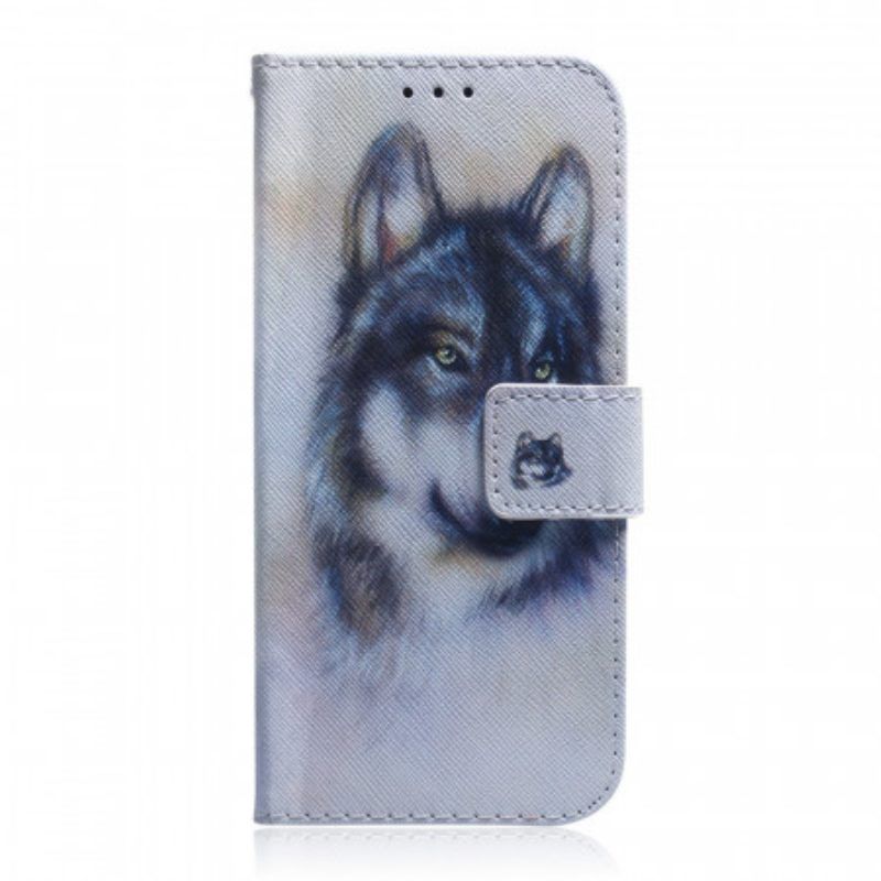 Leren Hoesje voor Samsung Galaxy S22 Plus 5G Honden Uiterlijk