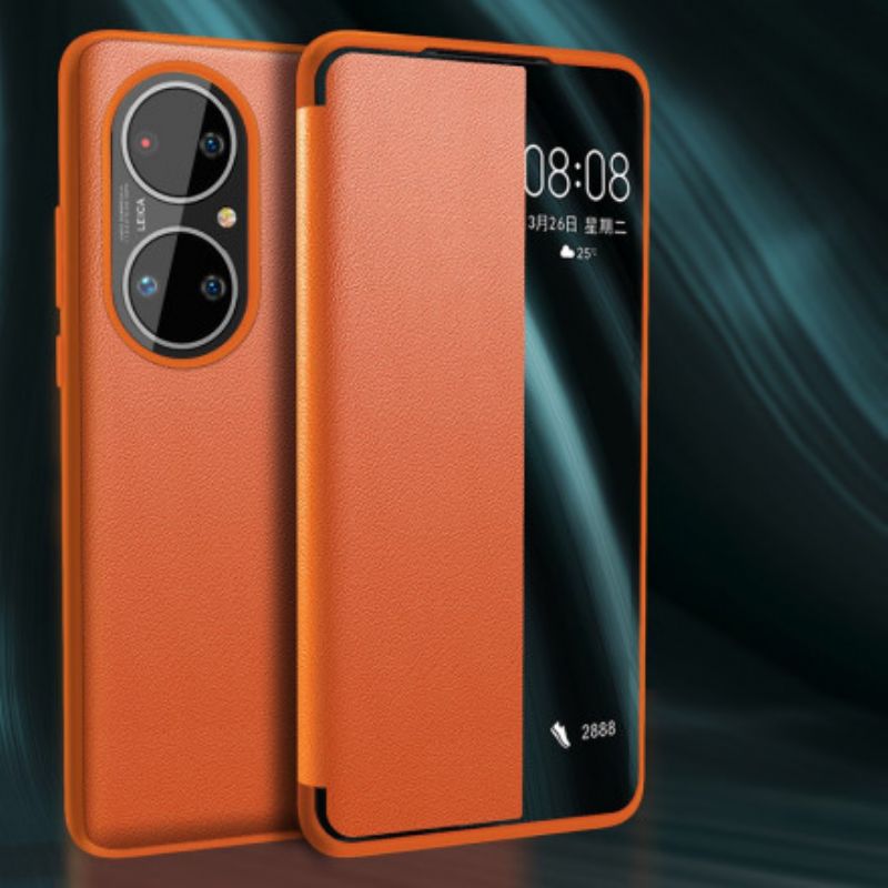 Bekijk Omslag Huawei P50 Pro Gestructureerd Kunstleer