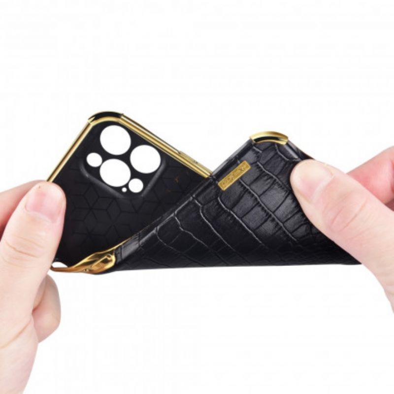 Case Hoesje Huawei P50 Pro Telefoonhoesje Krokodillenleer Effect Ring-houder