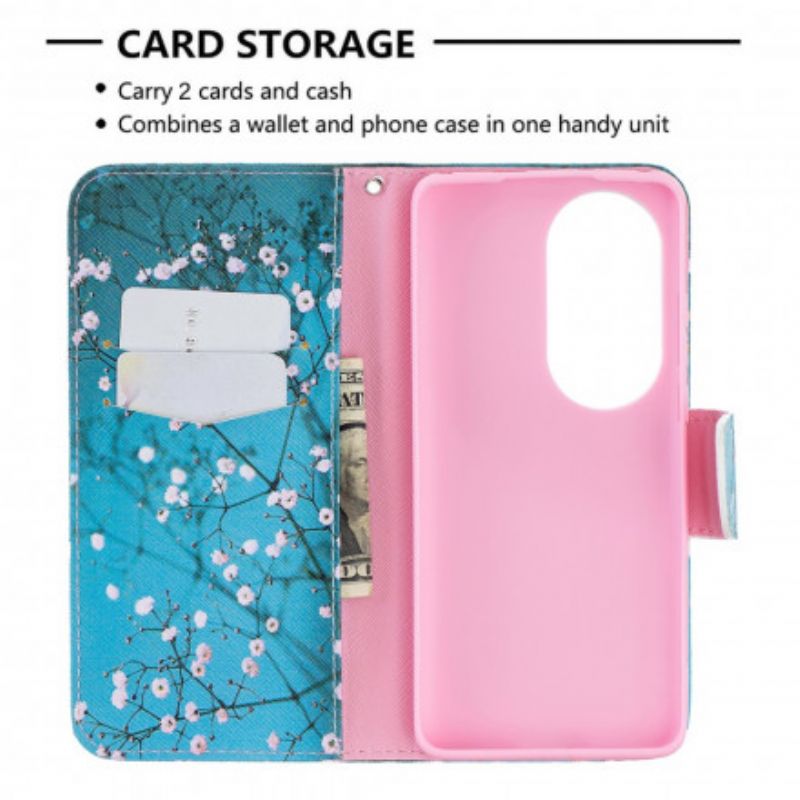 Folio-hoesje Huawei P50 Pro Bloeiende Boom