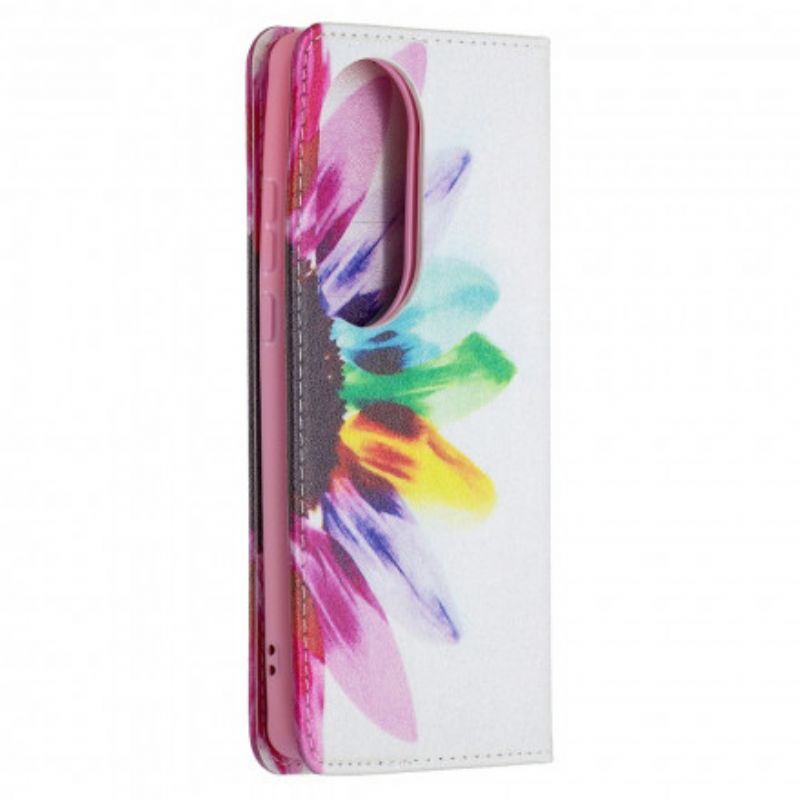 Folio-hoesje Huawei P50 Pro Bloem Aquarel