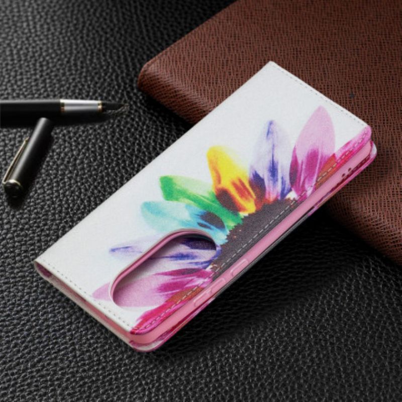 Folio-hoesje Huawei P50 Pro Bloem Aquarel