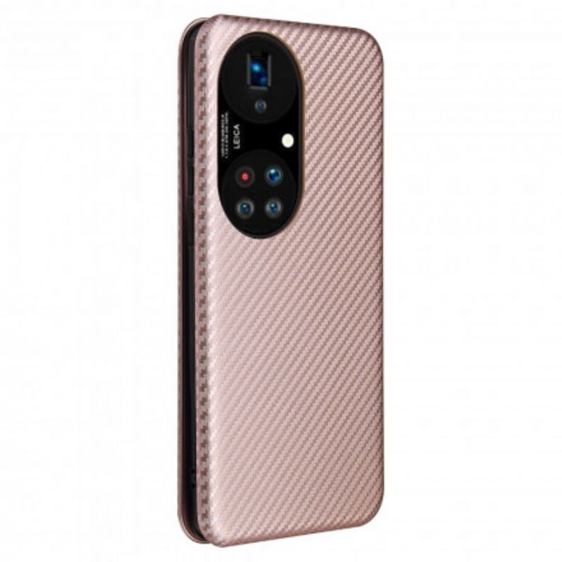 Folio-hoesje Voor Huawei P50 Pro Koolstofvezel