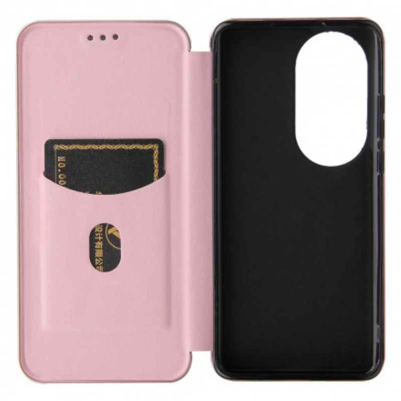 Folio-hoesje Voor Huawei P50 Pro Koolstofvezel