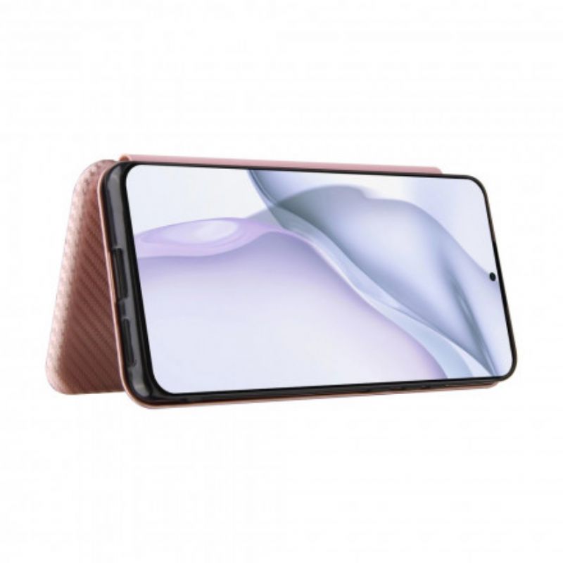 Folio-hoesje Voor Huawei P50 Pro Koolstofvezel