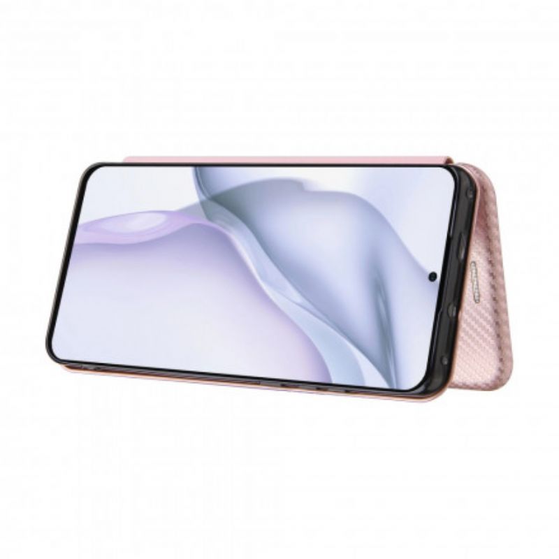 Folio-hoesje Voor Huawei P50 Pro Koolstofvezel
