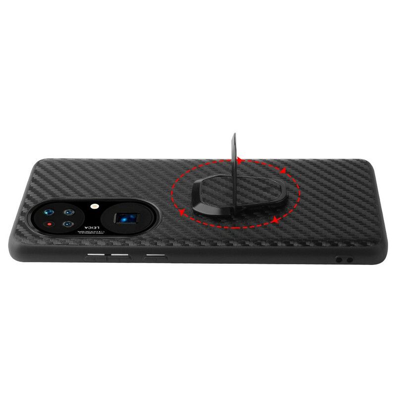 Hoesje Huawei P50 Pro Krokodil Stijl Ring-houder