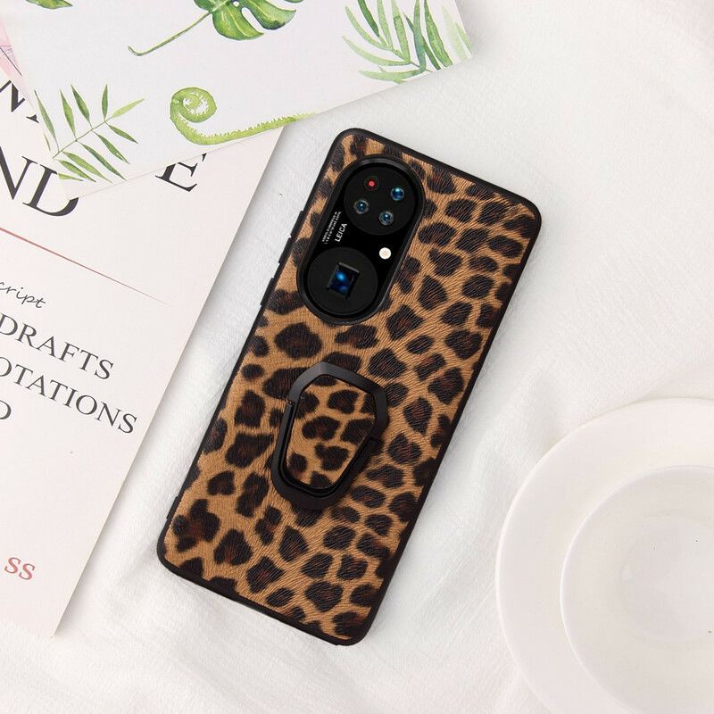 Hoesje Huawei P50 Pro Leopard Style Ring-ondersteuning