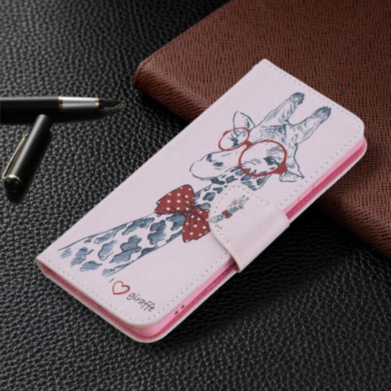 Leren Hoesje Huawei P50 Pro Briljante Giraf Bescherming Hoesje