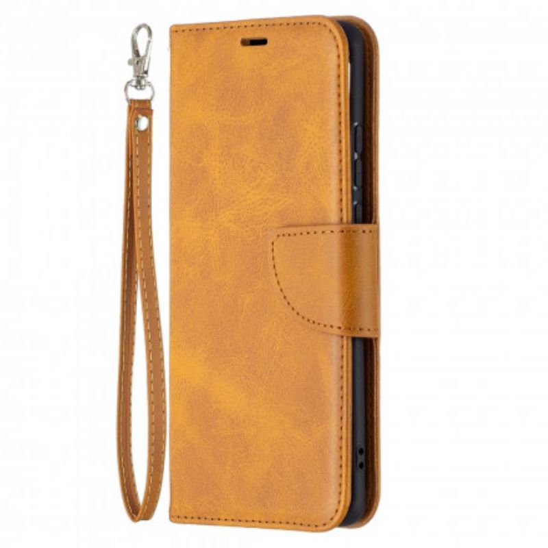 Leren Hoesje Voor Huawei P50 Pro Gladde Flap Schuin