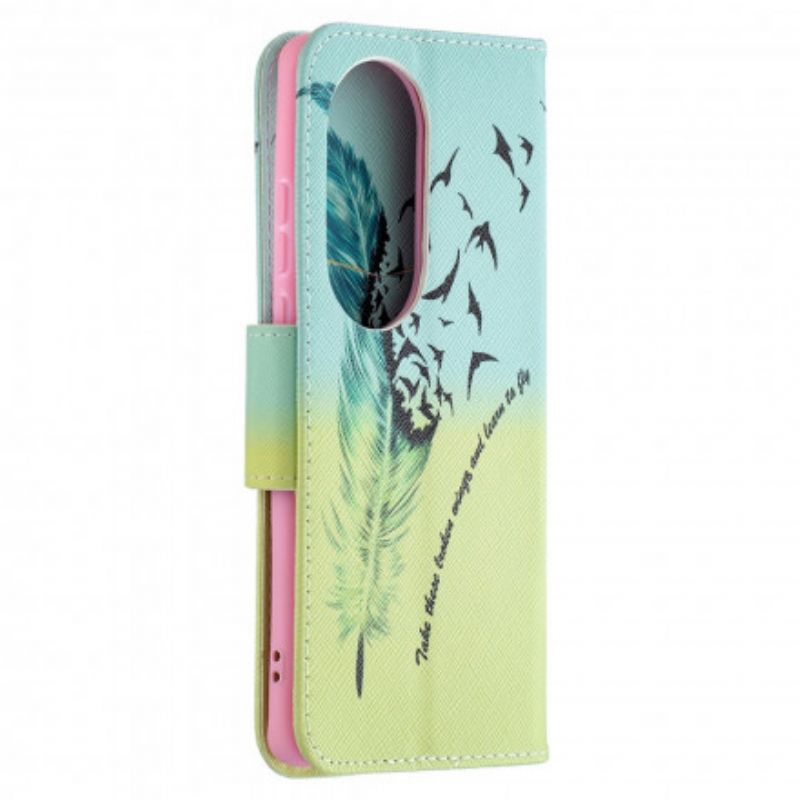 Leren Hoesje Voor Huawei P50 Pro Leer Vliegen