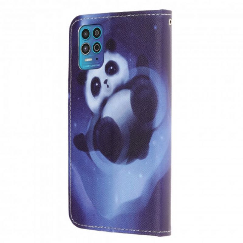 Flip Case Leren Moto G100 Panda Space Strappy