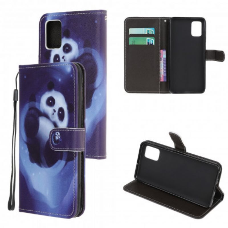 Flip Case Leren Moto G100 Panda Space Strappy