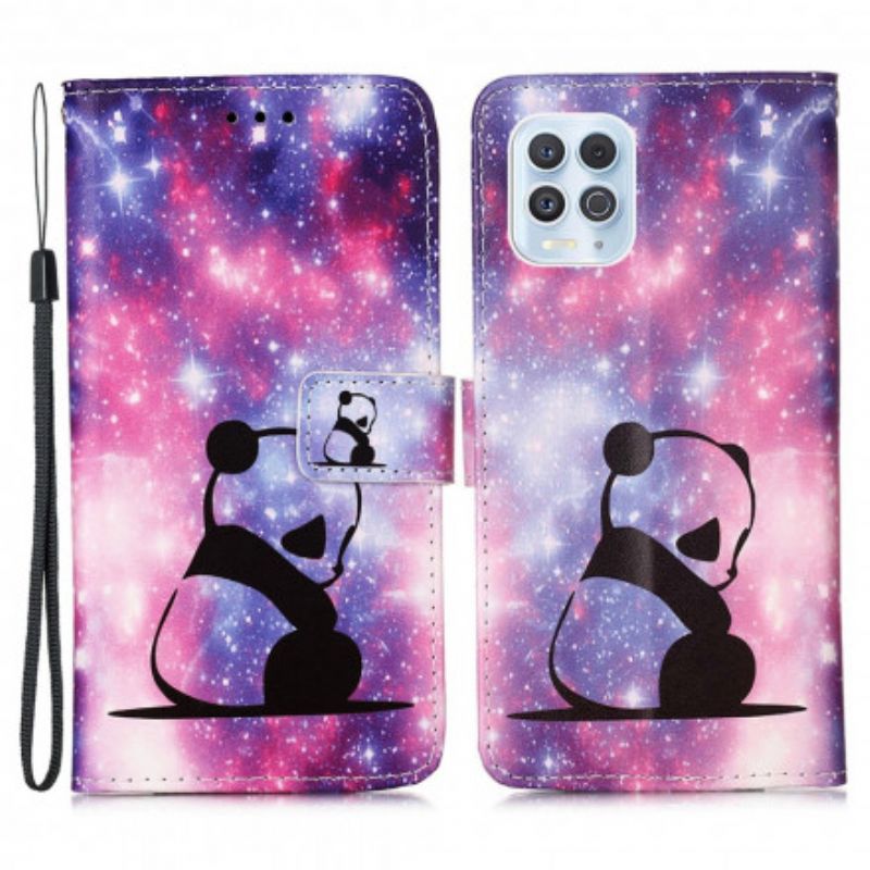 Folio-hoesje Moto G100 Panda Galaxy