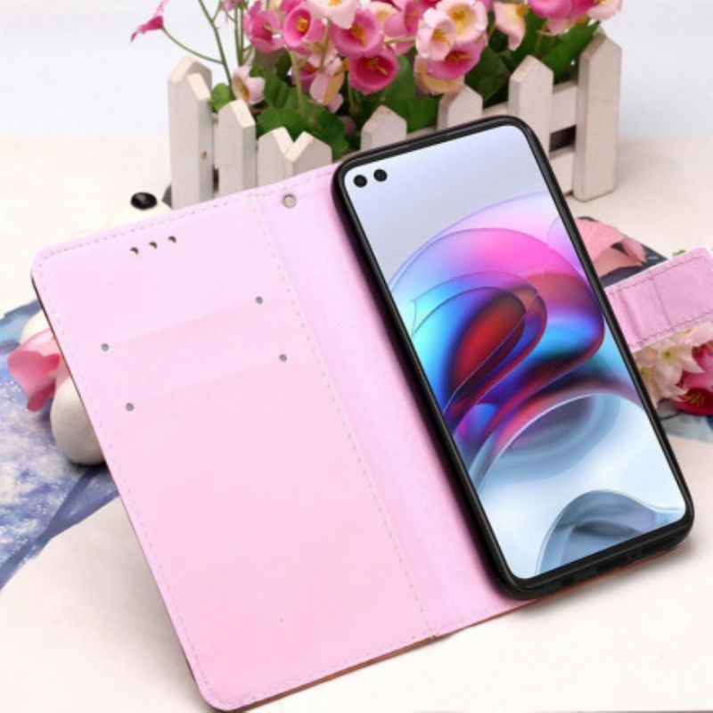 Folio-hoesje Moto G100 Panda Galaxy