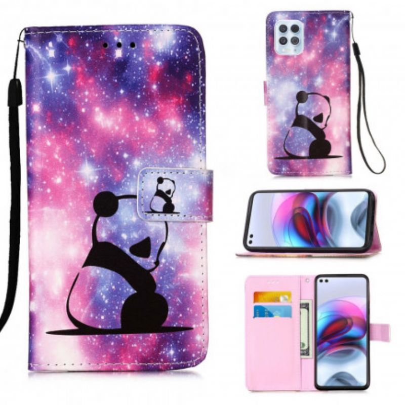 Folio-hoesje Moto G100 Panda Galaxy