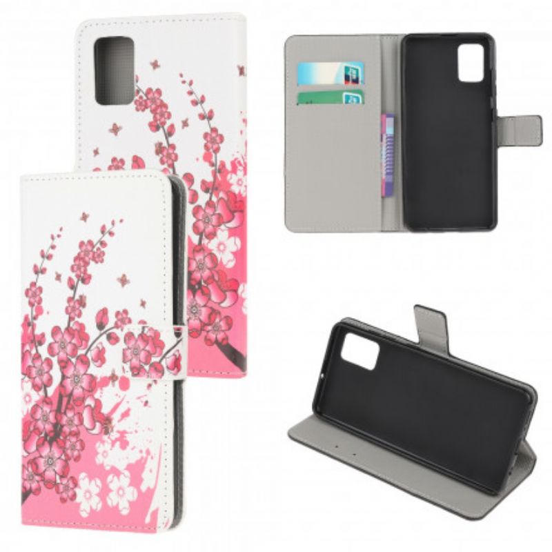 Folio-hoesje Moto G100 Tropische Bloemen