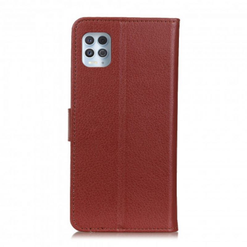 Leren Hoesje Moto G100 Traditioneel Litchi Kunstleer