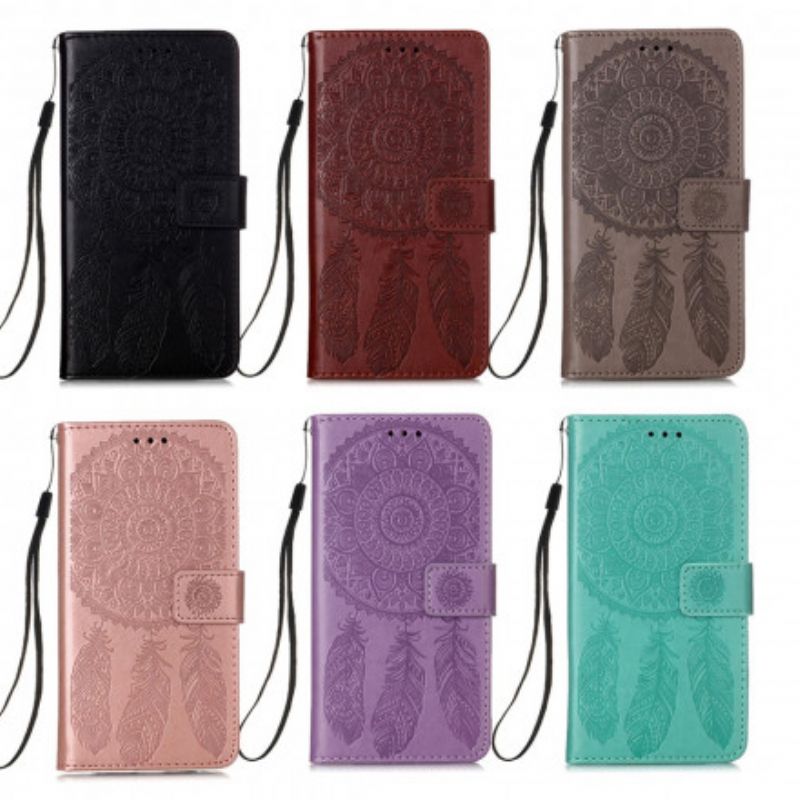 Leren Hoesje Voor Moto G100 Dromenvanger Met Leereffect