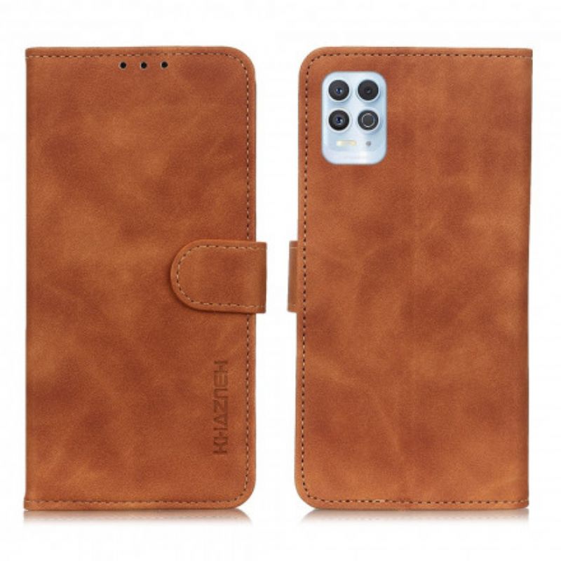 Leren Hoesje Voor Moto G100 Vintage Khazneh Leereffect