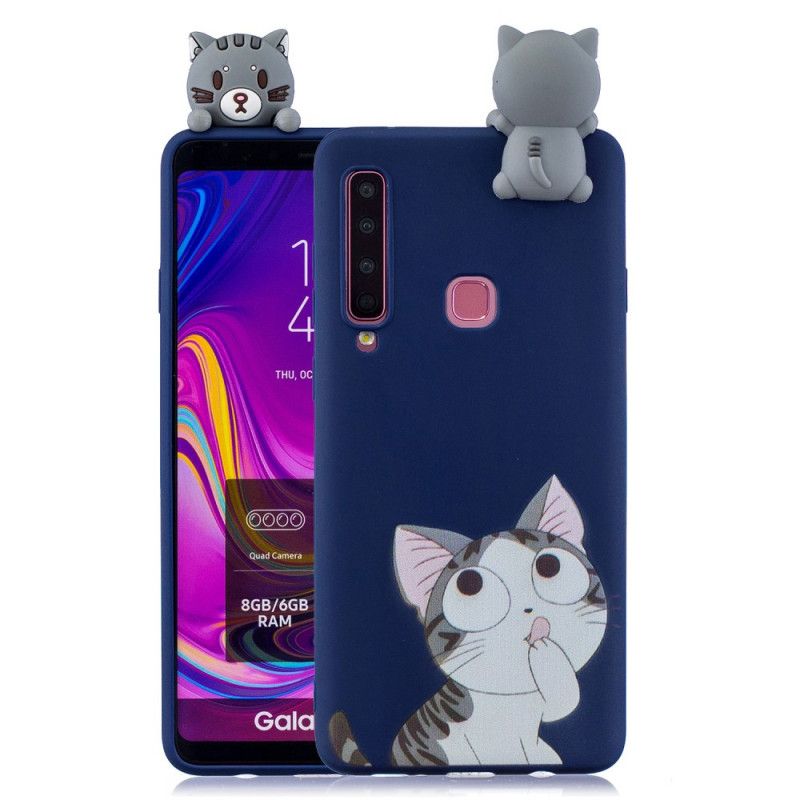 Case Hoesje Samsung Galaxy A9 Telefoonhoesje Grappige 3D Kat