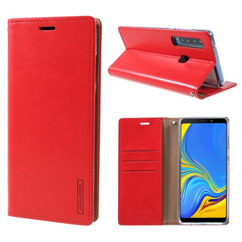 Folio-hoesje Samsung Galaxy A9 Rood Leereffect Kwik